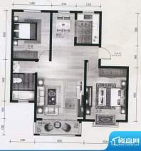 月湖荣庭B户型图 2室面积:101.73m平米