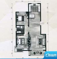 月湖荣庭A户型图 2室面积:98.38m平米