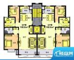 宝湖湾B户型 2室3厅面积:108.60m平米
