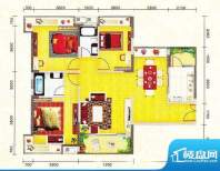 丽景名筑户型图 3室面积:115.97m平米