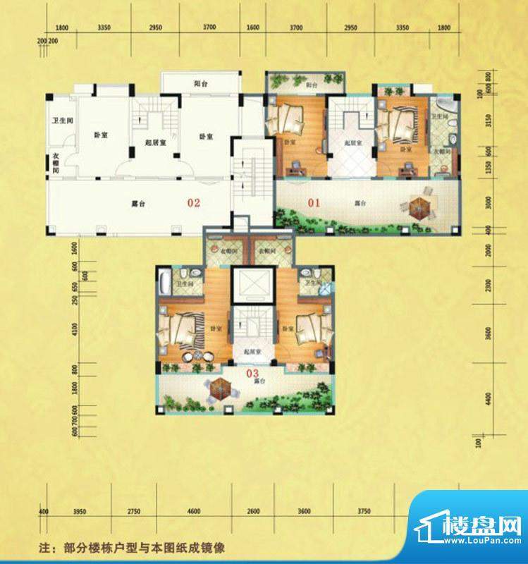 皇冠岭秀D户型复式二面积:0.00m平米