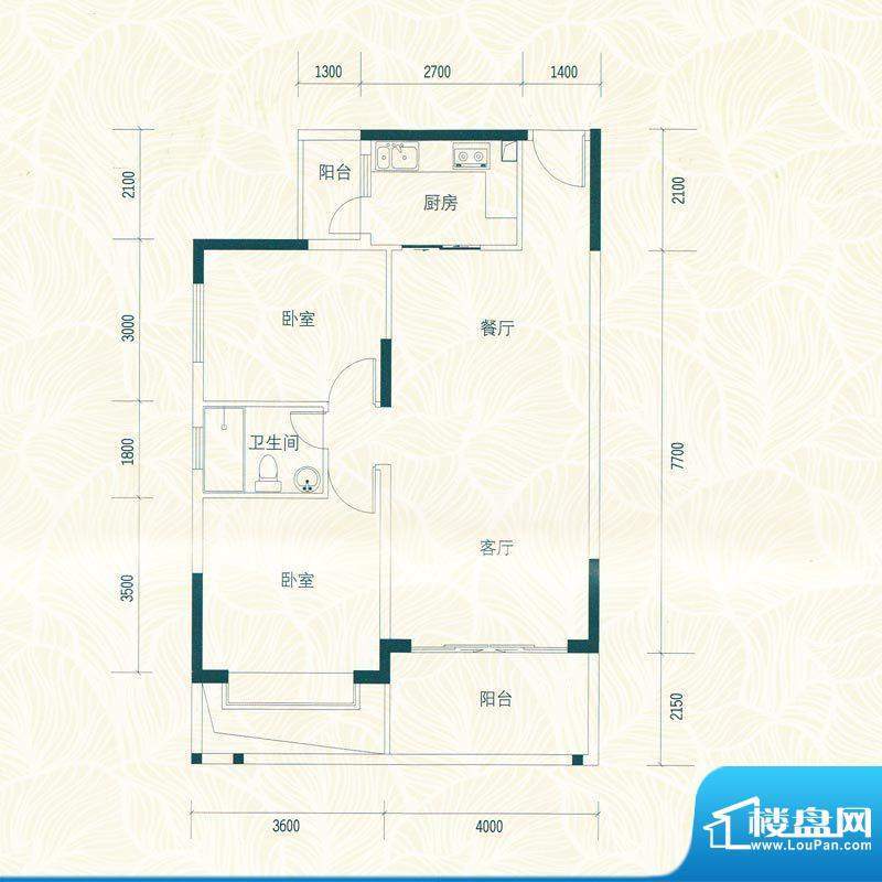 广物锦绣东方桂香居面积:89.26m平米