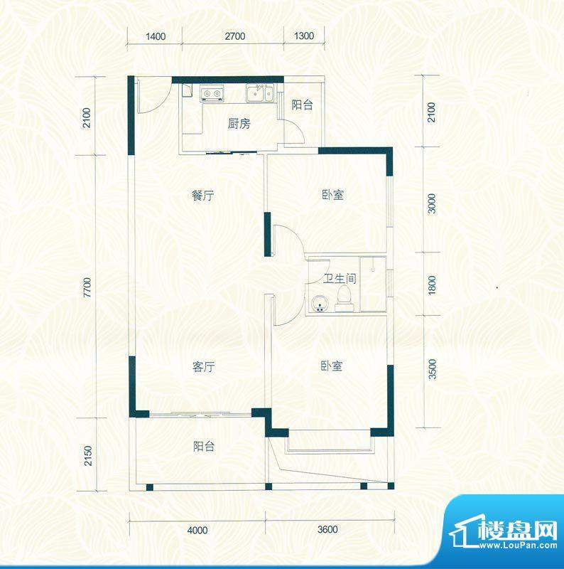 广物锦绣东方桂香居面积:89.26m平米