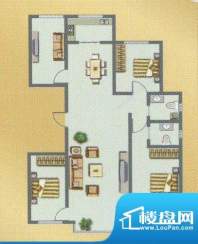 荣和城二期F户型 3室面积:139.00m平米