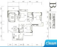 运河佳苑B户型 3室2面积:127.17m平米