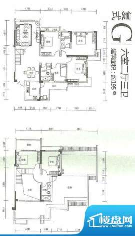 运河佳苑复式G户型 面积:195.00m平米