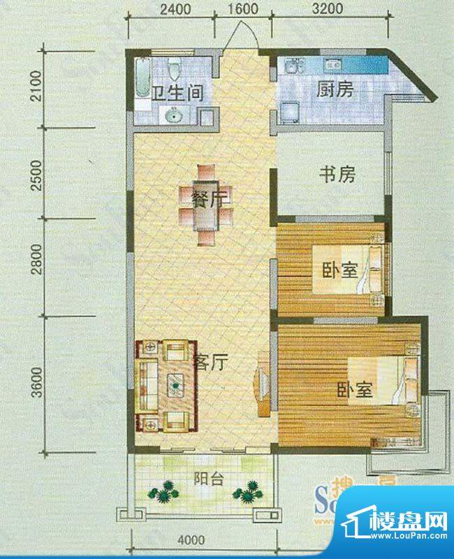 春江花园2、4#楼高层面积:106.29m平米