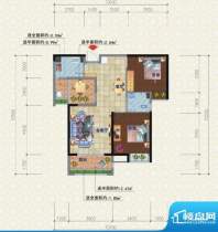 宜化新天地B户型90.面积:90.79m平米