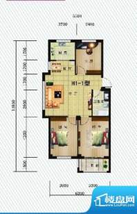 华新家园H1-1户型 3面积:86.57m平米