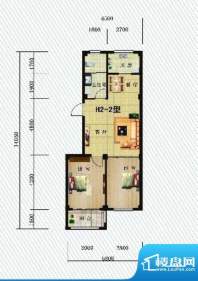 华新家园H2-2户型 2面积:74.49m平米