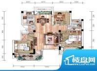 翡翠东城户型图 3室面积:95.00m平米