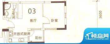 名汇嘉园10座03单位面积:43.00平米