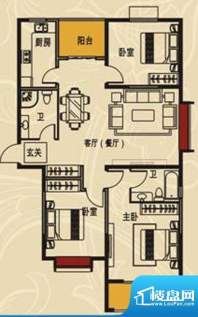 澄波湖壹号标准层户面积:132.41平米