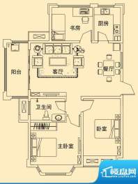 盛世名门5-M户型 3室面积:110.00平米