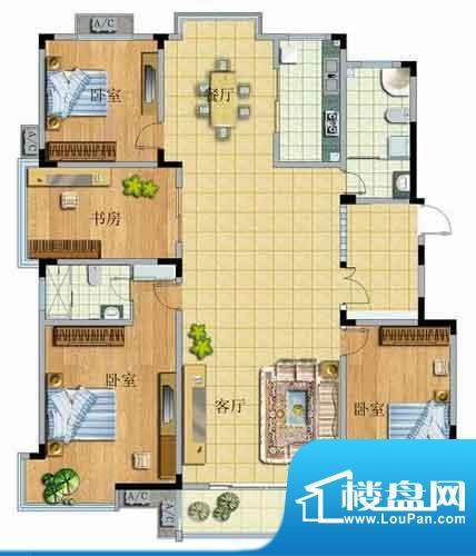 历山名郡H11-A户型 面积:198.44平米