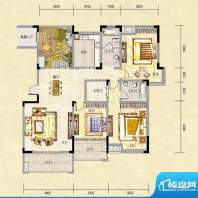 中建瀛园8#洋房B-1户面积:157.63平米