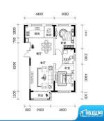 郡望安石A户型图 2室面积:82.69平米