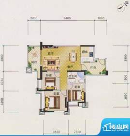 北江明珠1座03单元面积:90.00平米