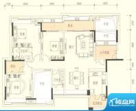 佳兆业可园逸景B户型面积:154.00平米