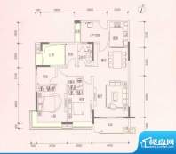 佳兆业可园悦境C户型面积:119.35平米