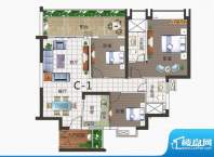 碧海蓝天三期C1户型面积:118.60平米
