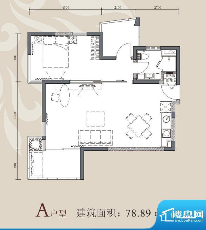 红磡香水湾瀚海公寓面积:78.89平米