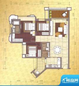 佛奥湾5座05单位 3室面积:111.44平米