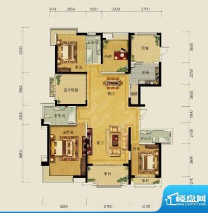 保利东湖林语39座1梯面积:226.00平米