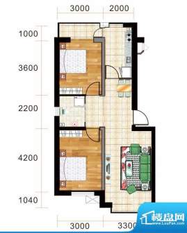 晟源御景湾C户型图 面积:74.00平米