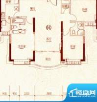 恒大御景半岛13、14面积:126.83平米