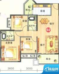 金威郦都10座02单位面积:110.99平米