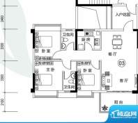 凯欣名苑3栋1梯(正面面积:92.29平米