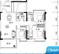 凯欣名苑3栋2梯(正面面积:92.29平米