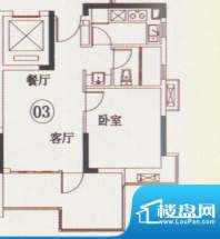 时代糖果08栋04 2室面积:56.97平米