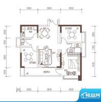 依云水岸三期B户型 面积:88.00平米