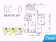 河畔中央公馆35号楼面积:87.21平米