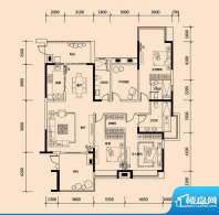 美的君兰江山E1户型面积:208.00平米