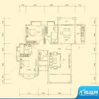 新君汇花地湾一栋A型面积:88.00平米