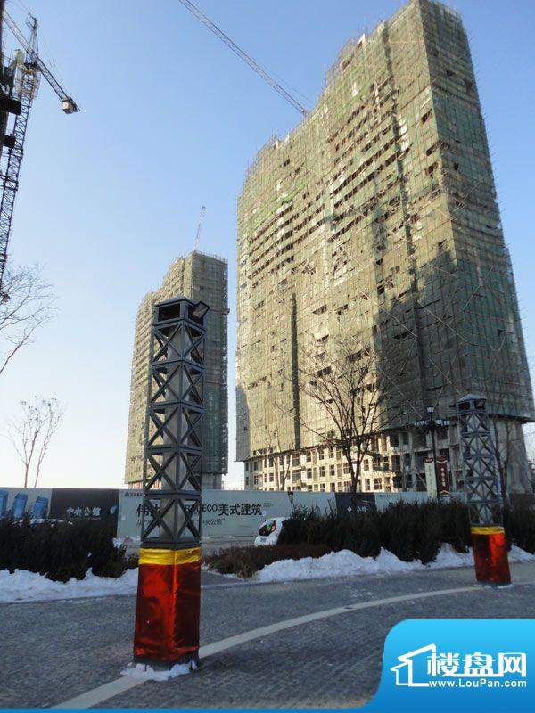 绿地新里中央公馆项目高层侧立面外景图