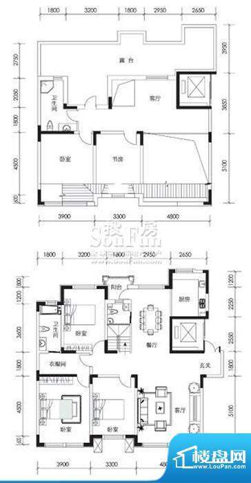 倚澜观邸二期F户型图面积:247.00平米