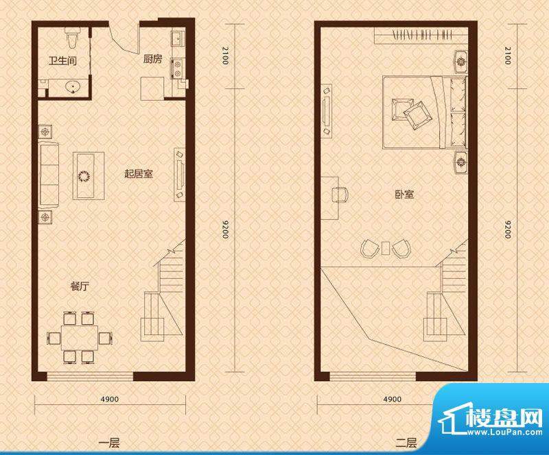 明翰国际LOFT公寓B2面积:78.75平米