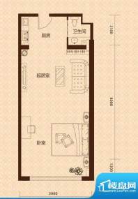 明翰国际SOHO公寓A2面积:60.19平米