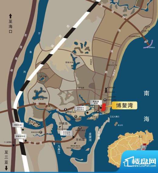 博鳌湾交通图
