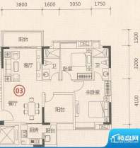 东江国际10号楼03单面积:91.71平米