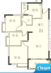 奥米茄花园伊沙郡8栋面积:89.00平米