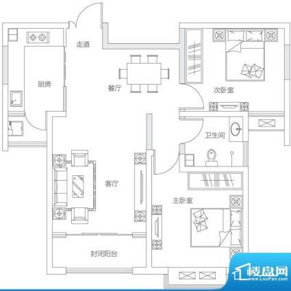 济南鲁能领秀城中央面积:95.00平米