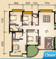 天晟海琴湾海涛阁三面积:175.08平米