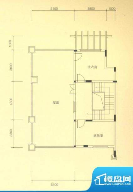 康格斯花园联排B1 四面积:443.00平米