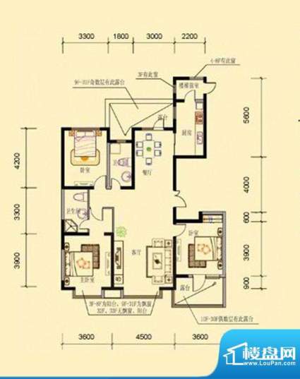 信达东湾半岛二期h2面积:146.68平米