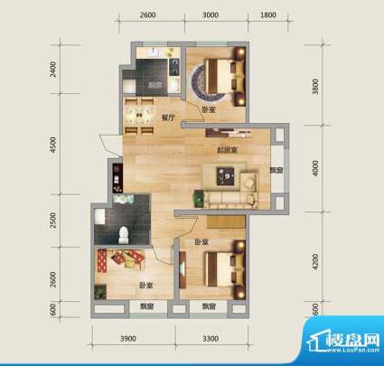 良品柏宏爱琴湾5#楼面积:100.23平米